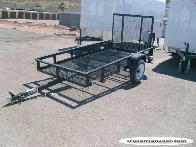 8ft Single Axle Mesh Utility Trailer