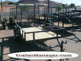 Steel Frame Wood Deck 8ft Utility Trailer