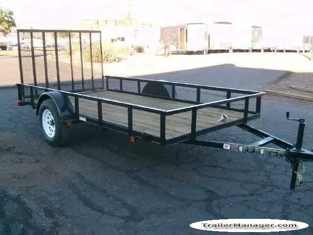 Utility Trailer Black Steel Frame 12ft