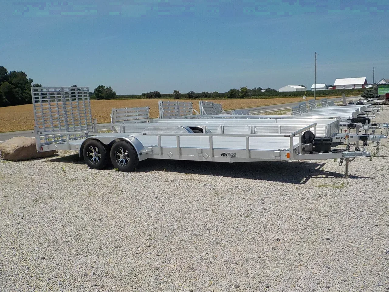 11167 - 2024 Black Rhino Trailers LST 722-A 10K W/ 4400# WINCH Utility Trailer