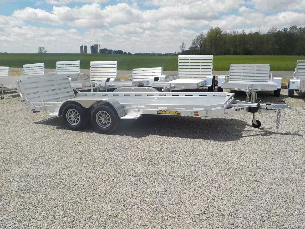 11759 - 2027 Aluma 7816 TA-EL-BT Utility Trailer