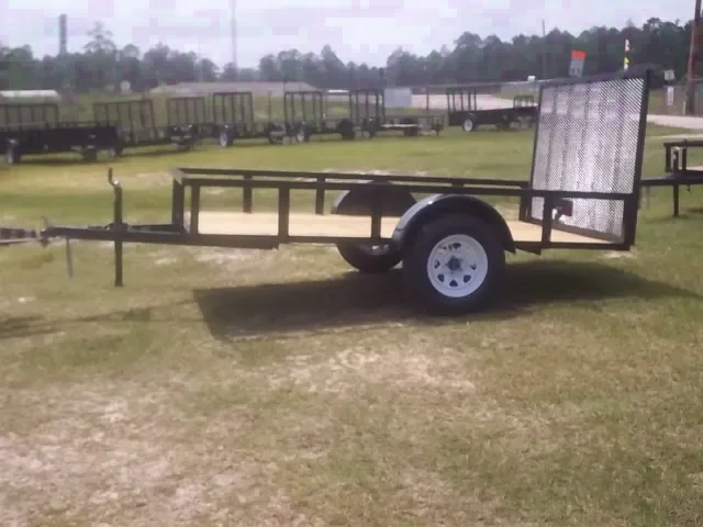 BUMPER PULL SA BLACK UTILITY TRAILER 10FT