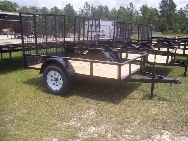 8ft SA Black Utility Trailer with Ramp