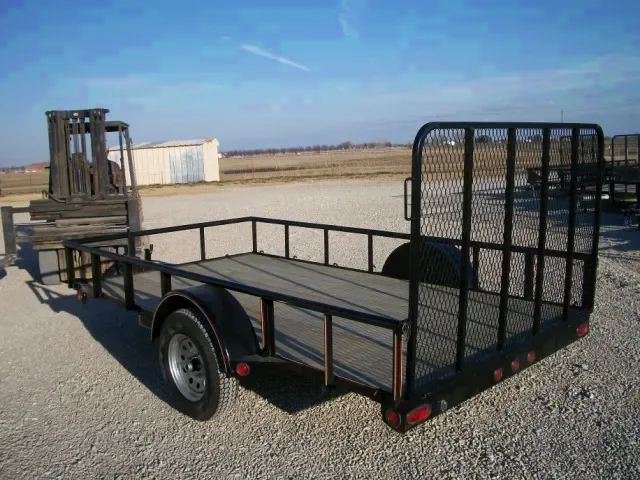 10ft utiltiy trailer wood deck steel frame ramp gate