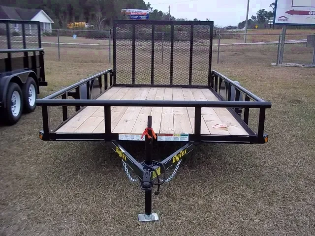 12FT SA BLACK UTILITY TRAILER W/REAR RAMP