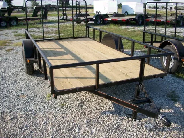 12ft Utility Trailer-Black Wood Deck