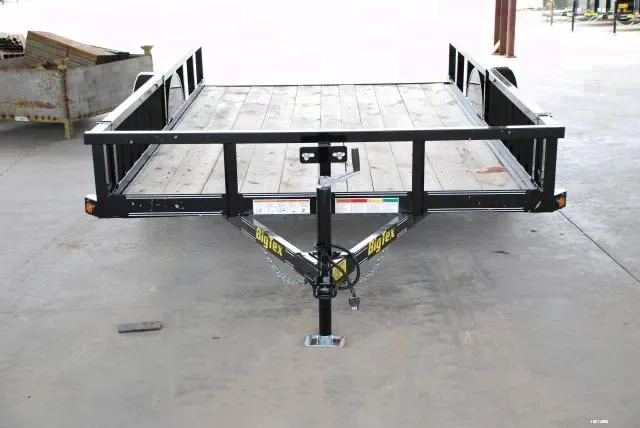 12ft Black Wood Deck Utility Trailer
