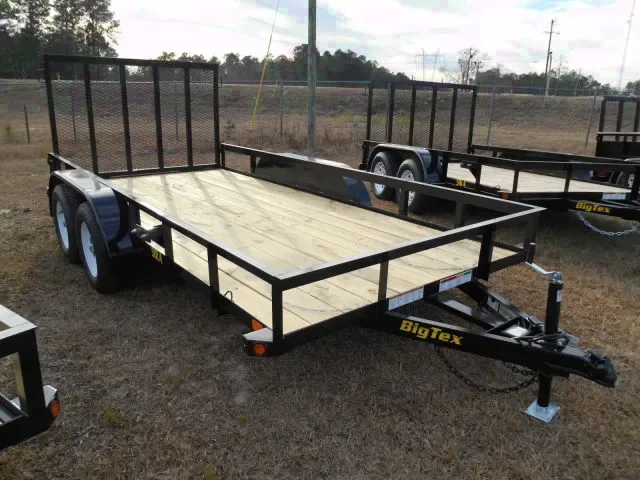 14FT TANDEM 3500LB AXLE BLACK UTILITY TRAILER