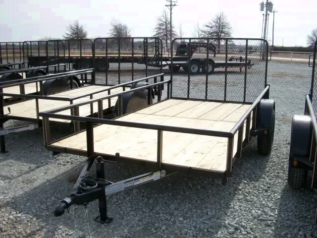 12ft Utility Trailer with Black Steel Frame