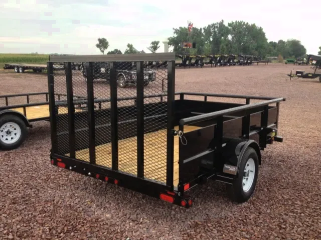 Black 10ft Solid Side Utility Trailer