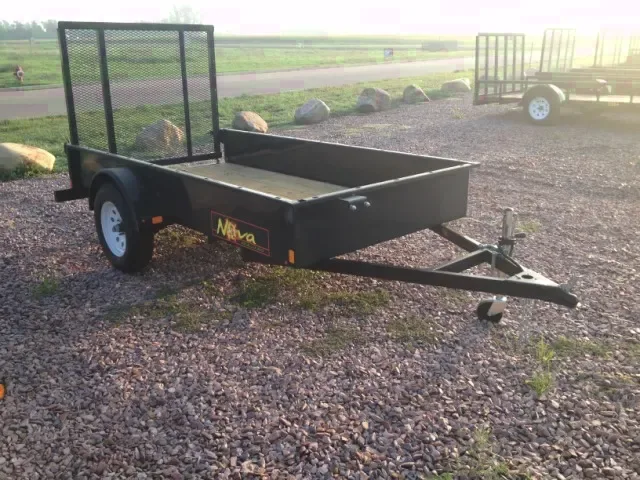 Black 10ft Utility Trailer w/Solid Sides