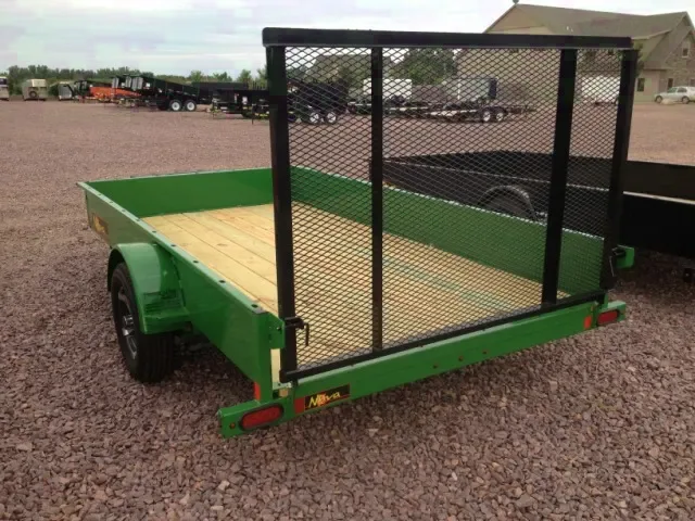 Green 12 Ft Utility Trailer w/Solid Sides