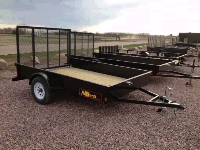 Solid Sides, Ramp Gate, Led Lights, 12ft Utility Trailer