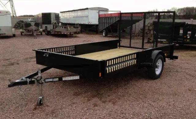 12 ft SA Black Utility Trailer w/Rear Gate