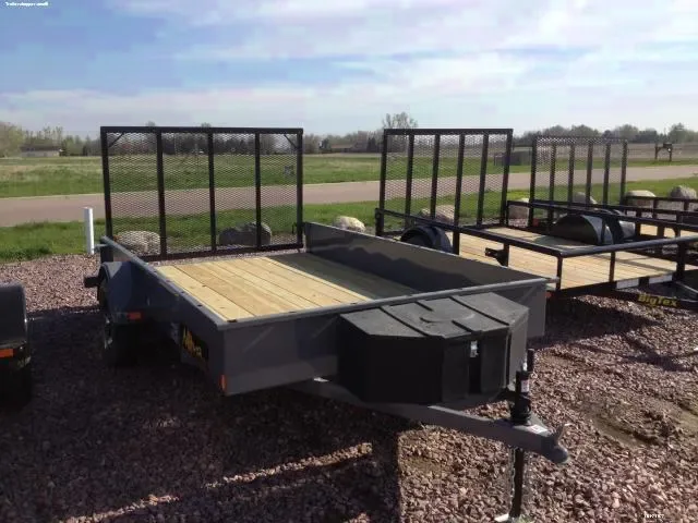12 ft Steel Frame, Solid Sides, Utility Trailer