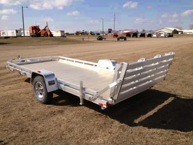 14 FT Aluminum SA Utility Trailer w/Bi-Fold Gate