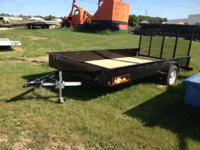 BLACK 14FT SOLID SIDE UTILITY TRAILER