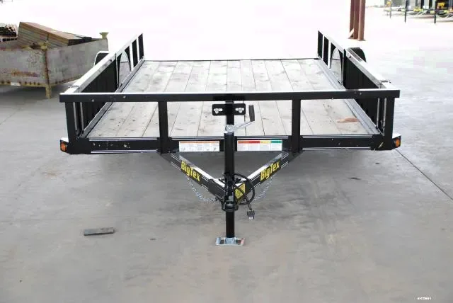 Black 14ft TA Utility Trailer w/Stake Pockets