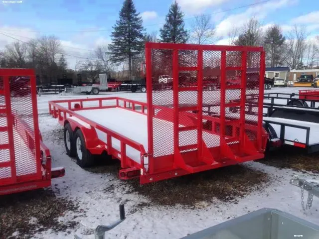 20FT RED UTILITY TRAILER W/REAR GATE