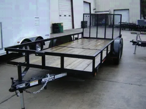 16ft Trailer  Utility Black Wood Deck