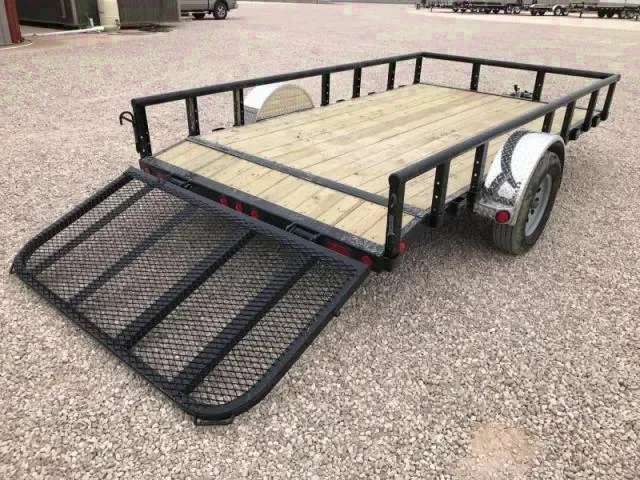 12FT SA Utility Trailer w/Pipe Top