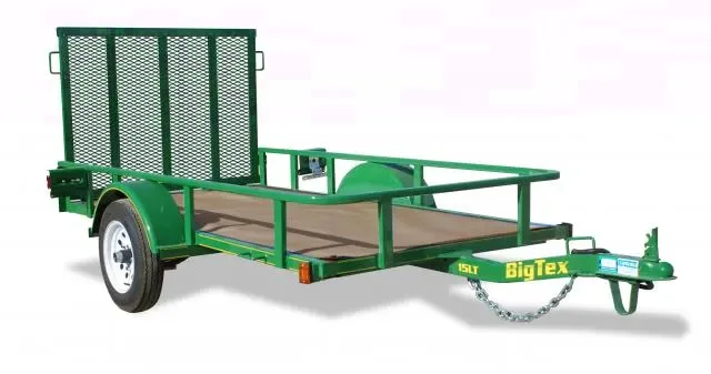 8ft Green Utility Trailer with Rampgate