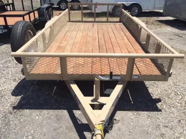 14ft Tandem 3500lb Axle Tan Utility Trailer