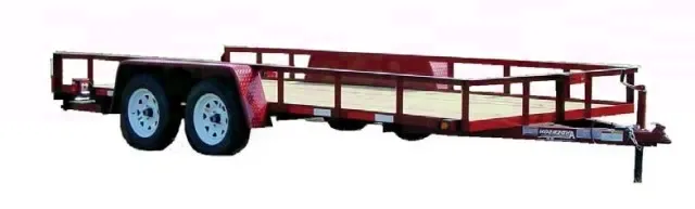 14ft Red Tandem 3500lb Axle Utility Trailer
