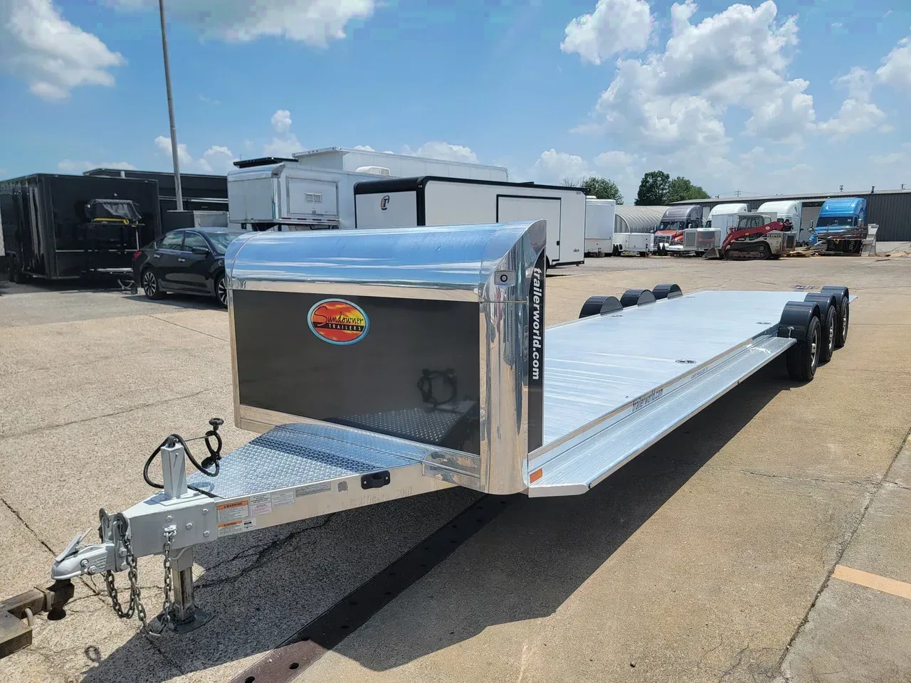 FA9673 - 2023 Sundowner 6'7" X 35' Aluminum 2 Car Hauler (3)5.2K Axles Car Hauler Trailer