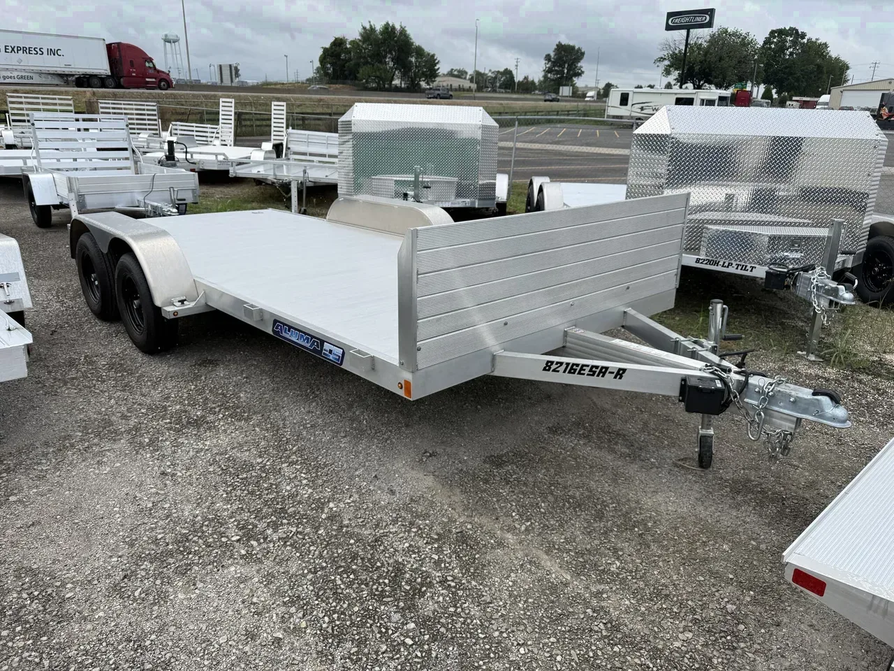 292011 - 2025 Aluma 82" x 16' ESA Tandem 3500# Axles Slide In Ramps Car Hauler Trailer