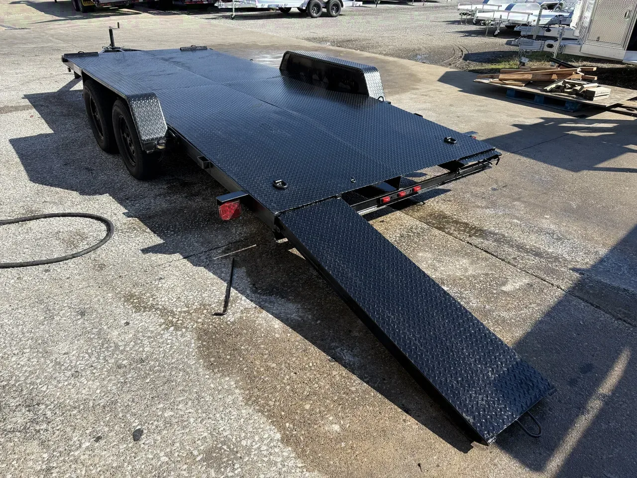 022778 - 2024 Carry-On 7' x 18' Steel Deck Car Hauler Slide-in Ramp Car Hauler Trailer