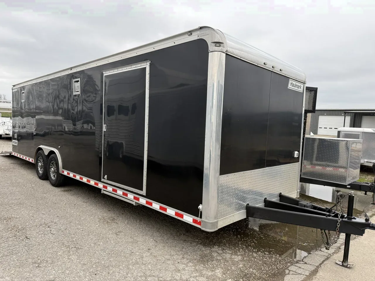 031909 - 2014 Haulmark Edge 8.5' x 28' TA Car / Racing Trailer w/ Roof A/C Car Hauler Trailer