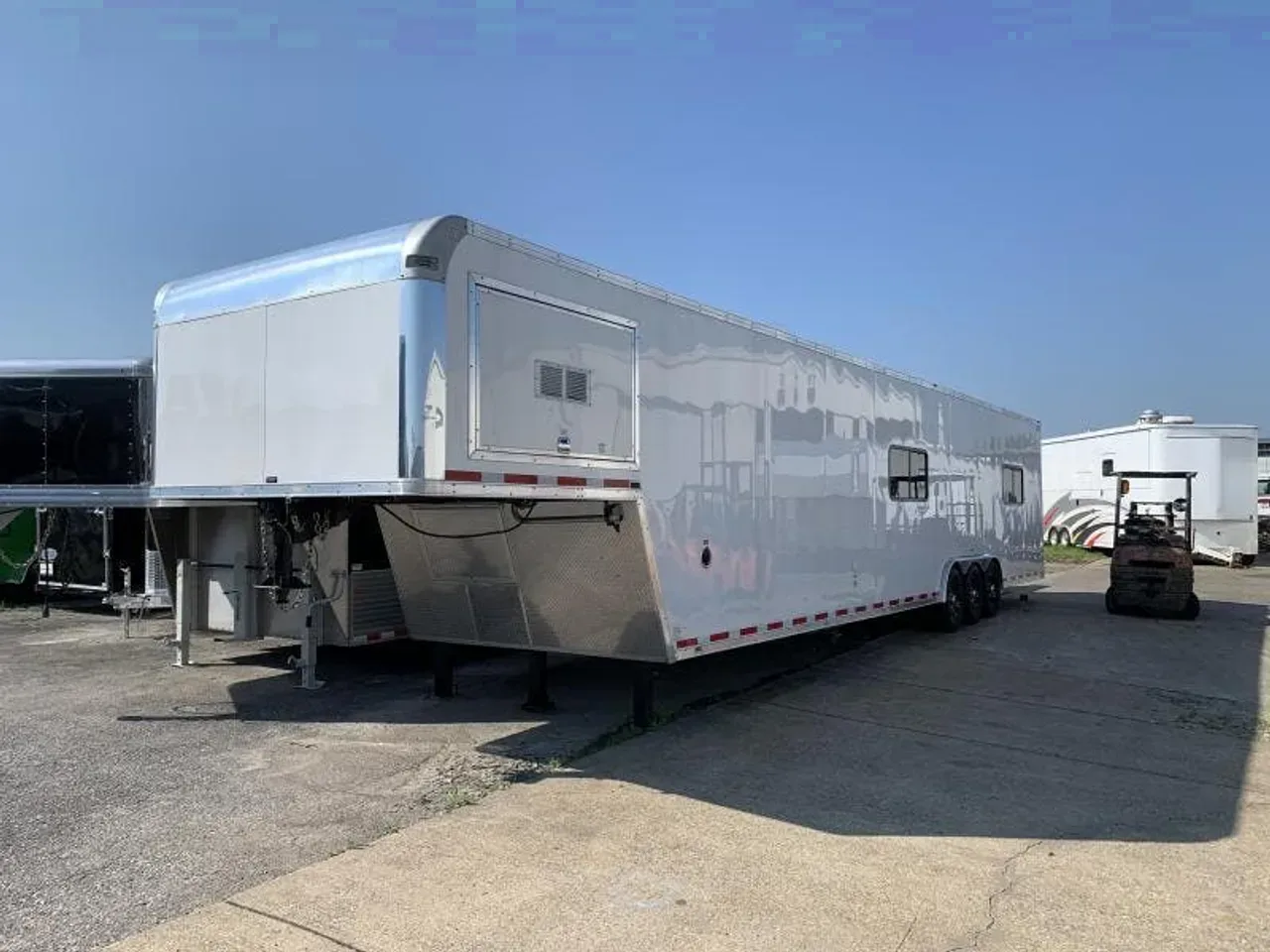 000027 - 2016 Vintage Trailers 8.5' x 44' Race Trailer w/ Onan Diesel Generator Car Hauler Trailer