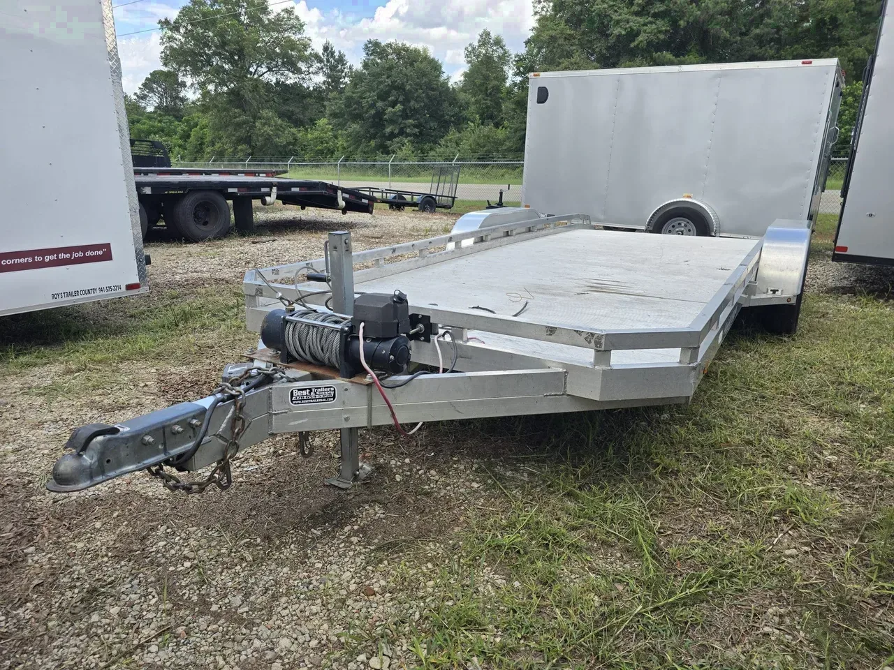 Aluminum 2016 6.50X18 Aluma 7818 Tandem Axle Aluminum Car Hauler With Ramps -alum7818-USED-144639 6.50 ft. x18 ft.