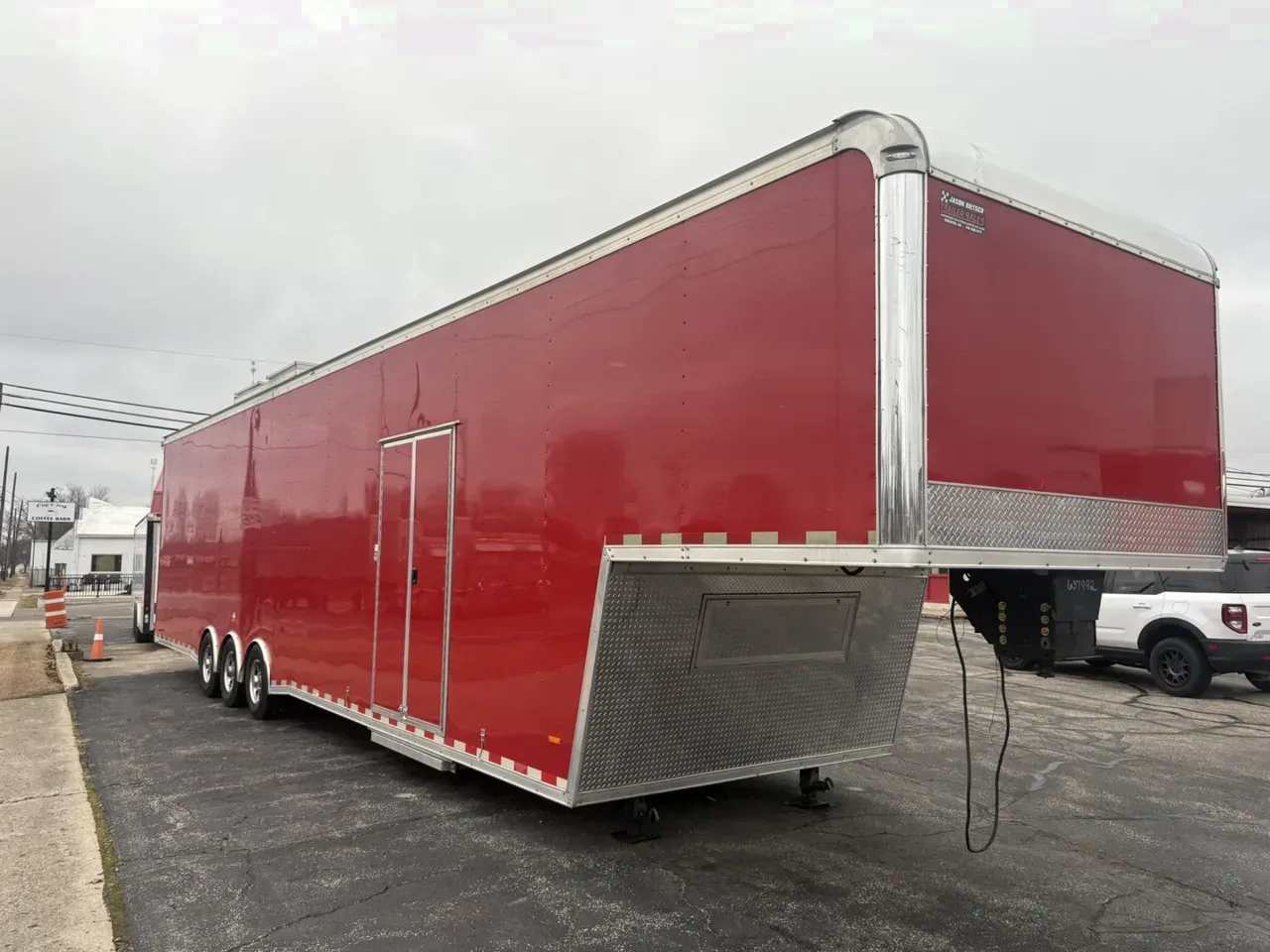 USED MTI 44' GOOSENECK RACE TRAILER