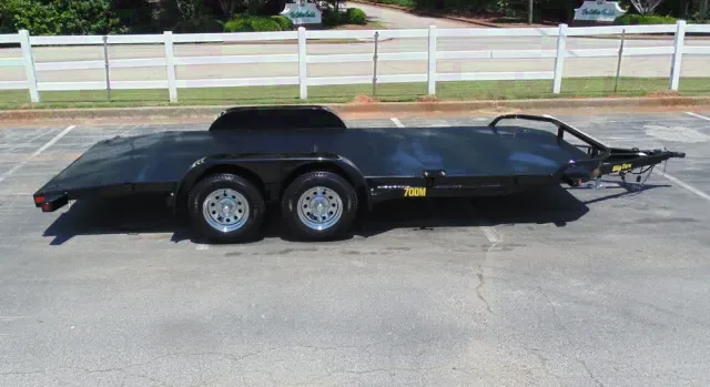 18FT STEEL CAR HAULER-BLACK