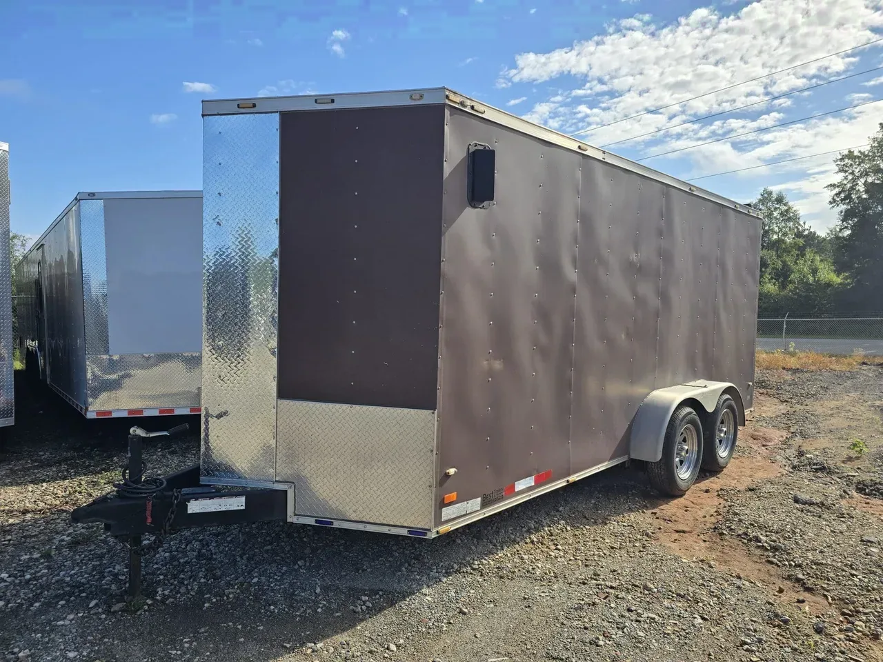 Enclosed 2017 7X16 Covered Wagon Trailers USED 7&amp;#215;16 TA Enclosed Trailer -eccw716-used-038875 7 ft. x16 ft.