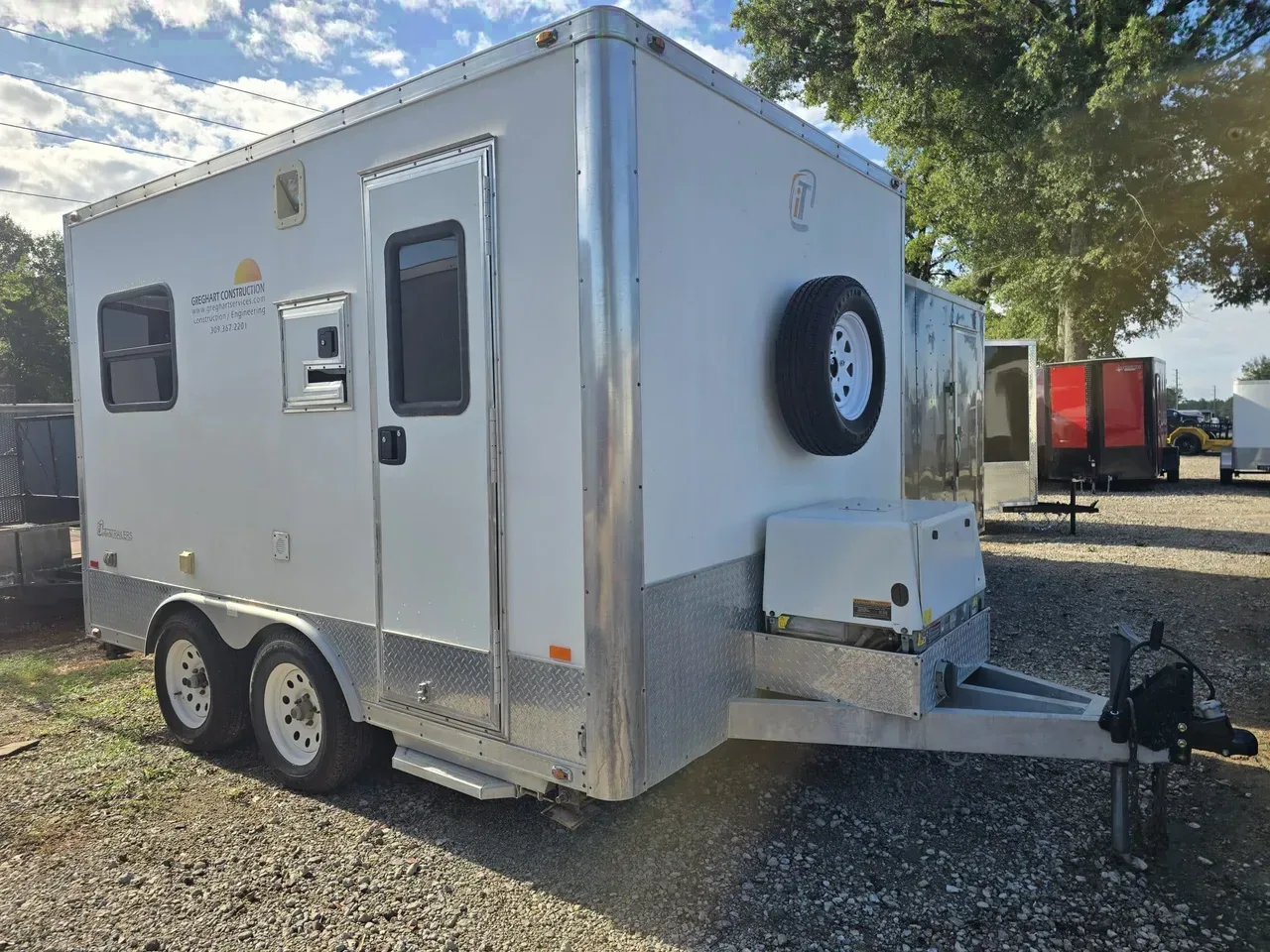Fiber Splicing Trailer 2013 8.5X12 INTECH Trailers USED 8.5&amp;#215;12 Enclosed Aluminum Fiber Splicing Trailer -FIBER8512-USED-374668 8.5 ft. x12 ft.