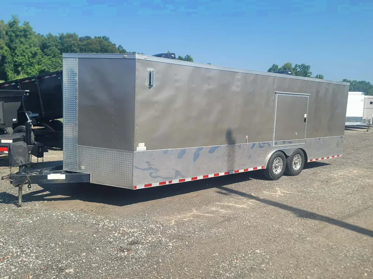Enclosed 2018 8.5X24 Rock Solid Cargo USED 8.5X24 Enclosed Car Hauler Trailer -eccw8524-USED-005747 8.5 ft. x24 ft.