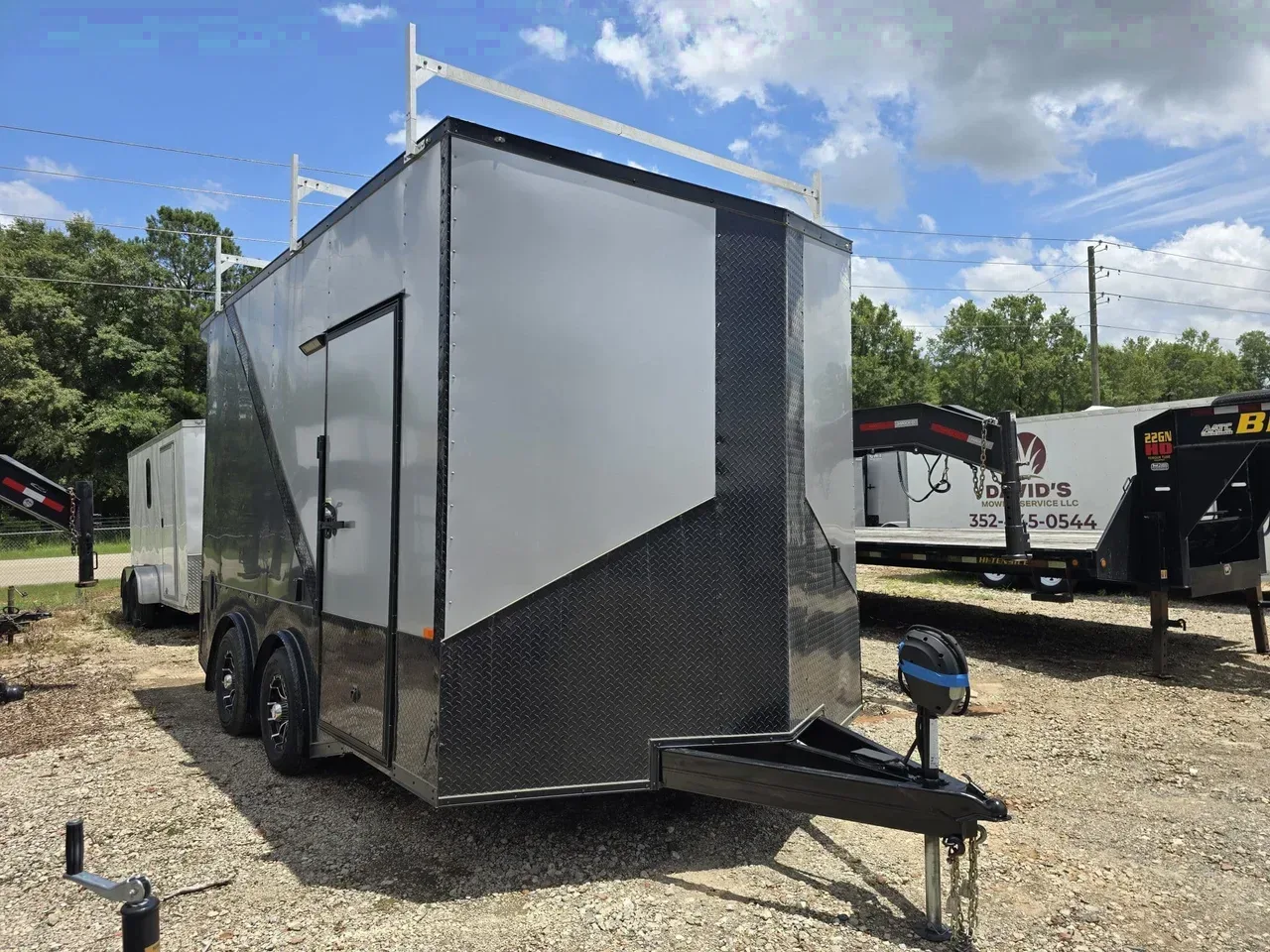 Enclosed 2023 8.5X14 Rock Solid Cargo USED 8.5×14 10K Enclosed ATV Hauler With Ladder Racks -ECCW8514-USED-052812 8.5 ft. x14 ft.