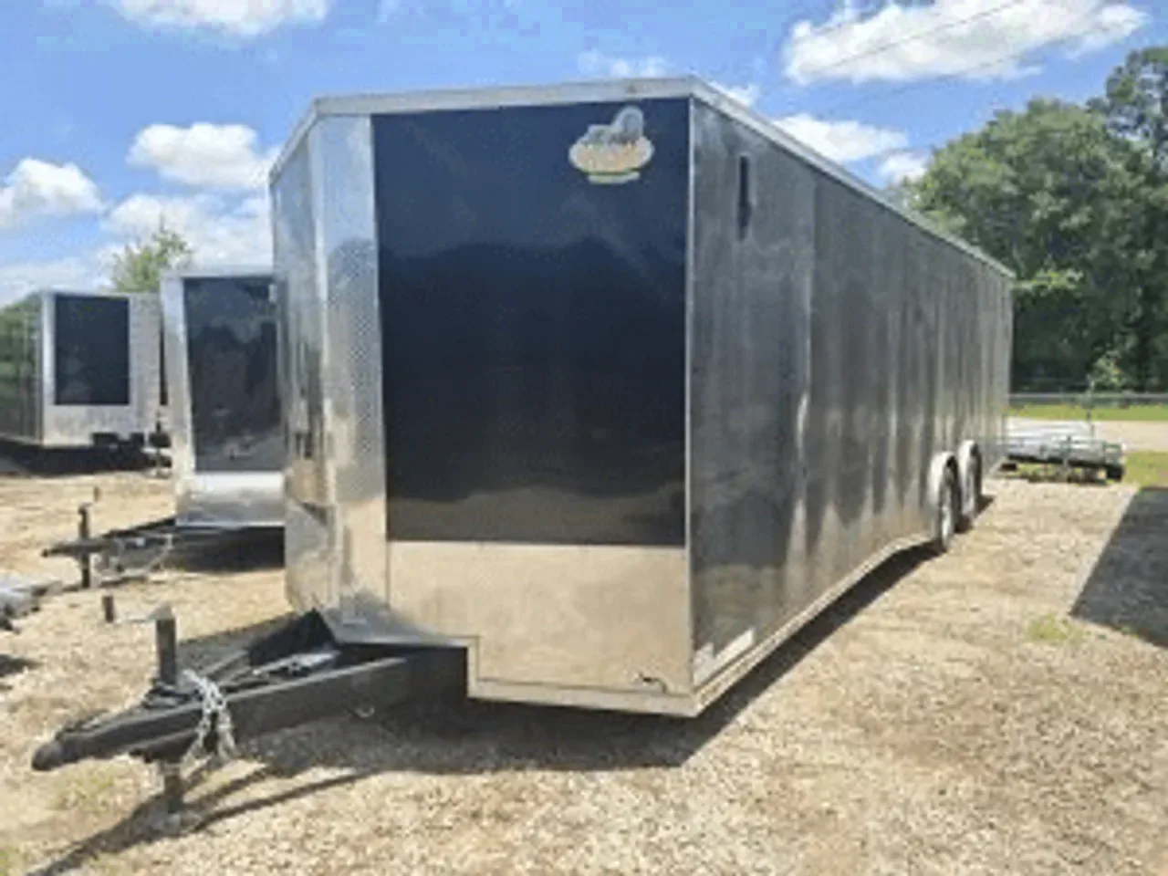Car Hauler Trailer 2021 8.5X28 Covered Wagon Trailers Used 8.5×28′ Enclosed Car Hauler With Escape Door -ECCW8528-USED-063072 8.5 ft. x28 ft.