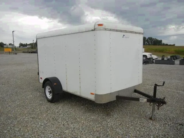 10FT ENCLOSED CARGO TRAILER-WHITE SINGLE AXLE