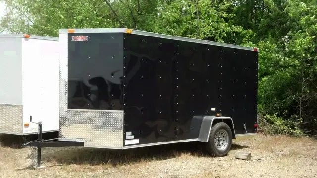 12FT Single Axle 3K Double Doors Black