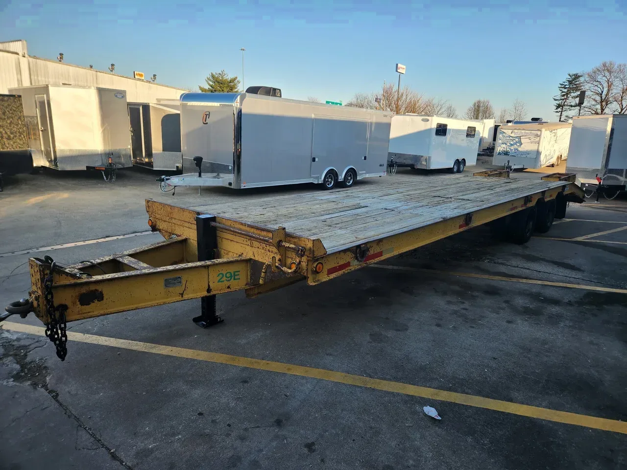 033394 - 1999 Belshe 8.5' x 30' (25+5) (2)10K Axles Pintle Hitch Equipment Trailer