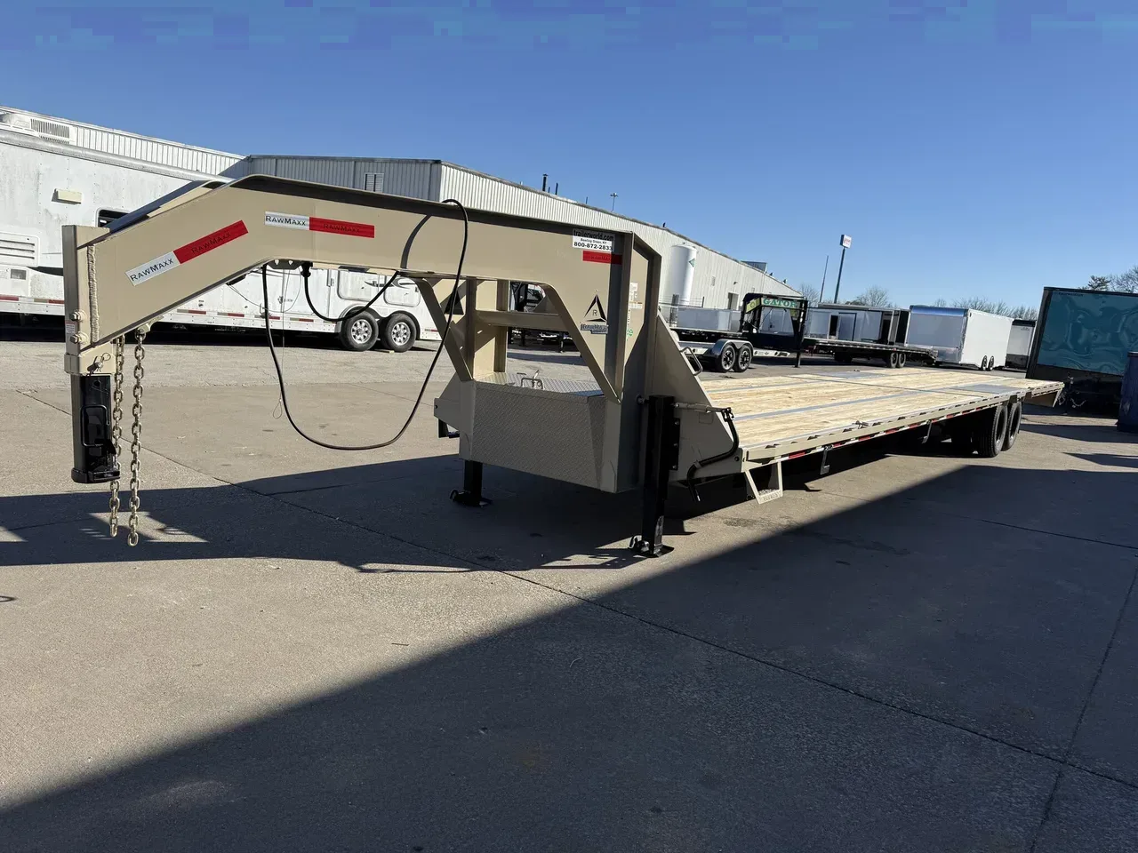 113060 - 2024 RawMaxx 8.5' x 40' Straight Deck Gooseneck (2)10k Axles Equipment Trailer