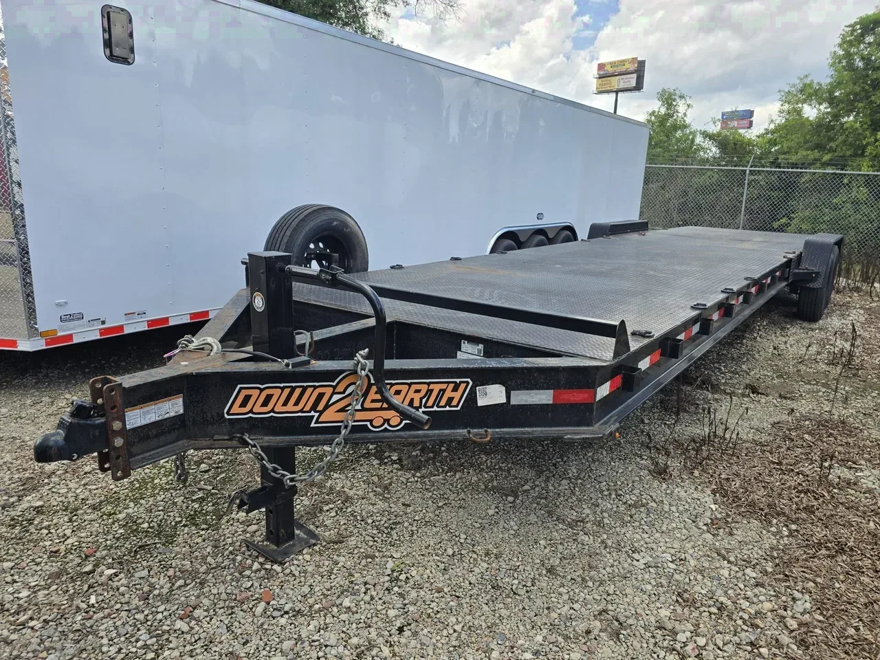 Equipment Trailer 2023 7X34 Down 2 Earth Trailers 7X34′ 7K Steel Deck Car Hauler Trailer -DTE8234-USED-097762 7 ft. x34 ft.