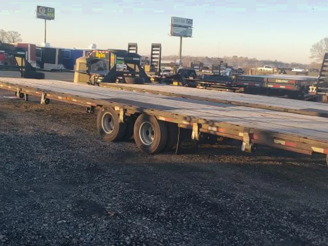 Equipment Trailer 2020 8.50X40 Big Tex Used 8.5×40 ft gooseneck deckover hotshot equipment trailer -DTEGN10TON40-USED-024078 8.50 ft. x40 ft.