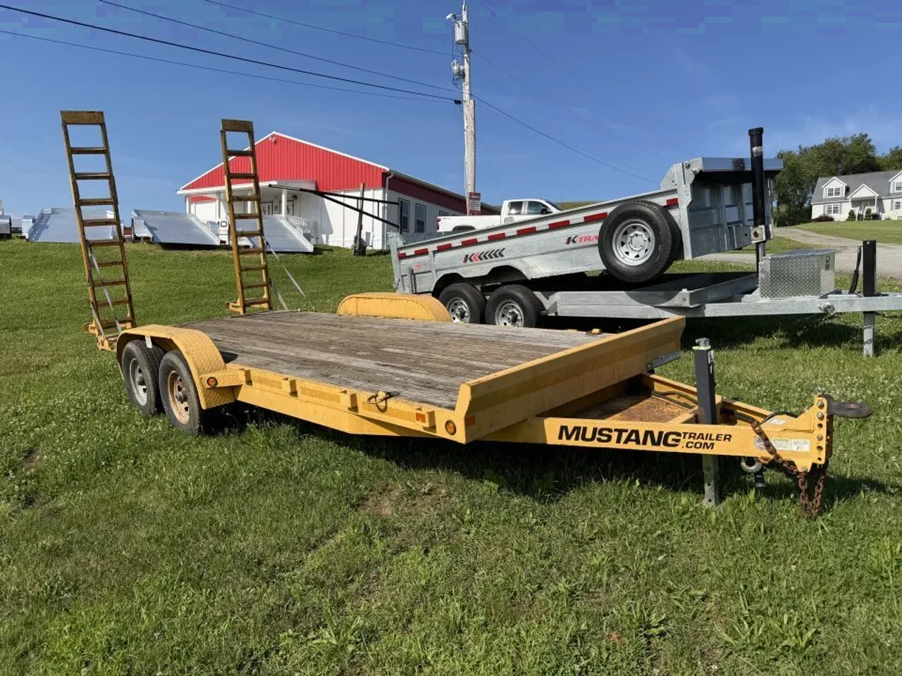 2012 Mustang 18' Equipment Hauler w/ Stand Up Ramps