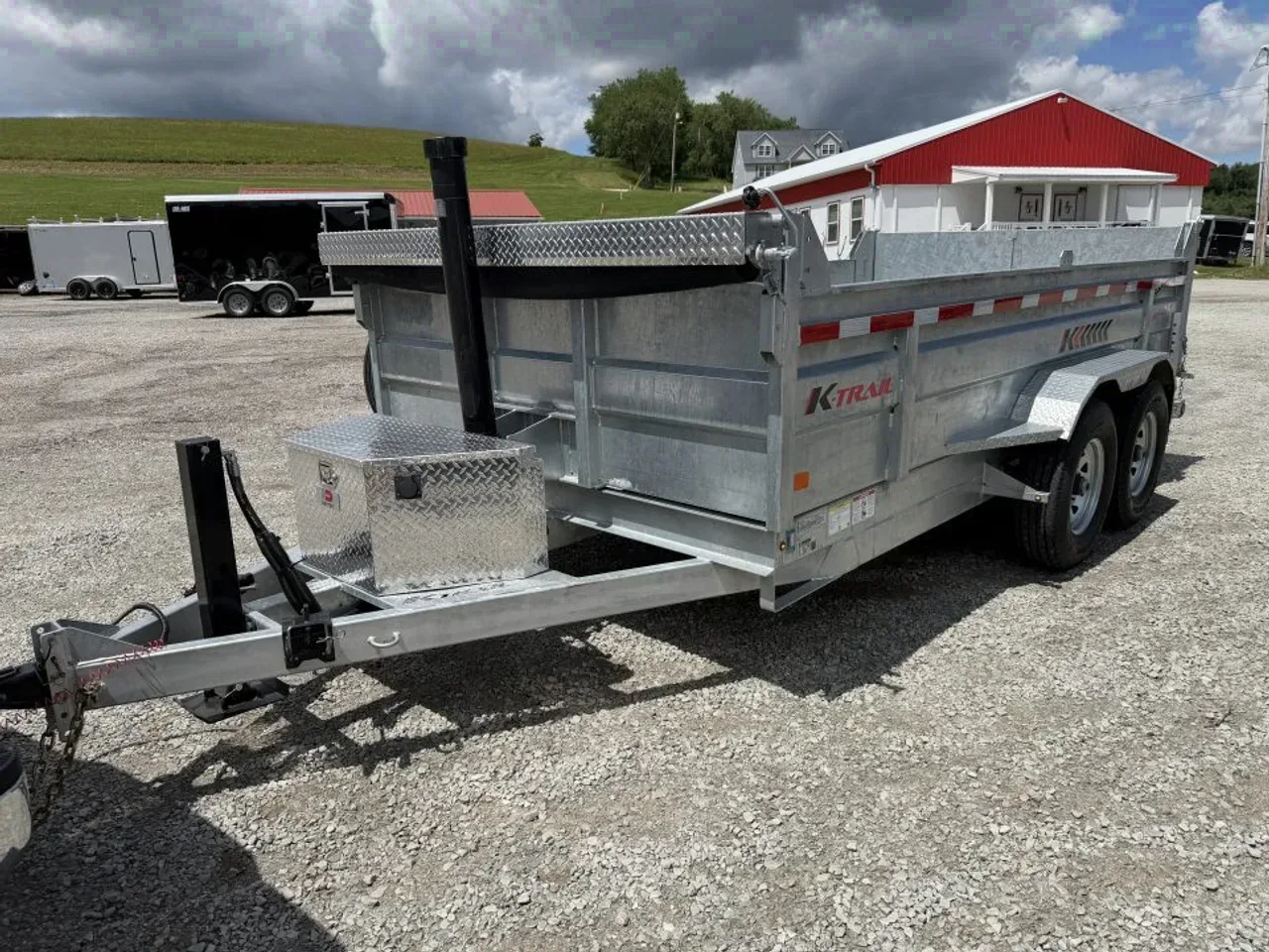 2025 K-Trail 7x14 Pro Series Galvanized Equipment Dump Trailer with Hydraulic Jack
