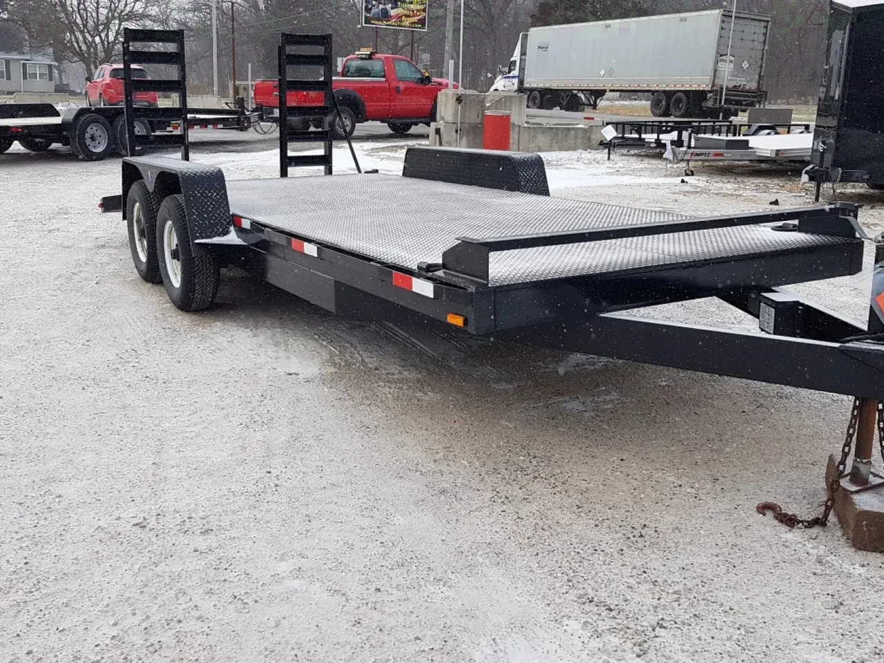 2005 Interstate Manufacturing 7x18 Steel Deck I 10K Equipment Trailer